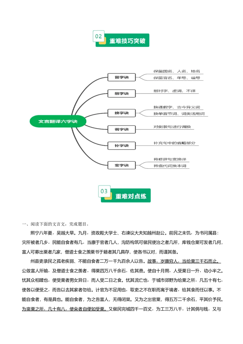 《重难04理解并翻译文句（文言翻译题）（重难专练）（全国通用）（学生版）_二轮复习_2026年-语文二轮复习_2026年高考语文二轮复习课件+讲义+练习（新高考通用）-G92_2026版》第2页预览
