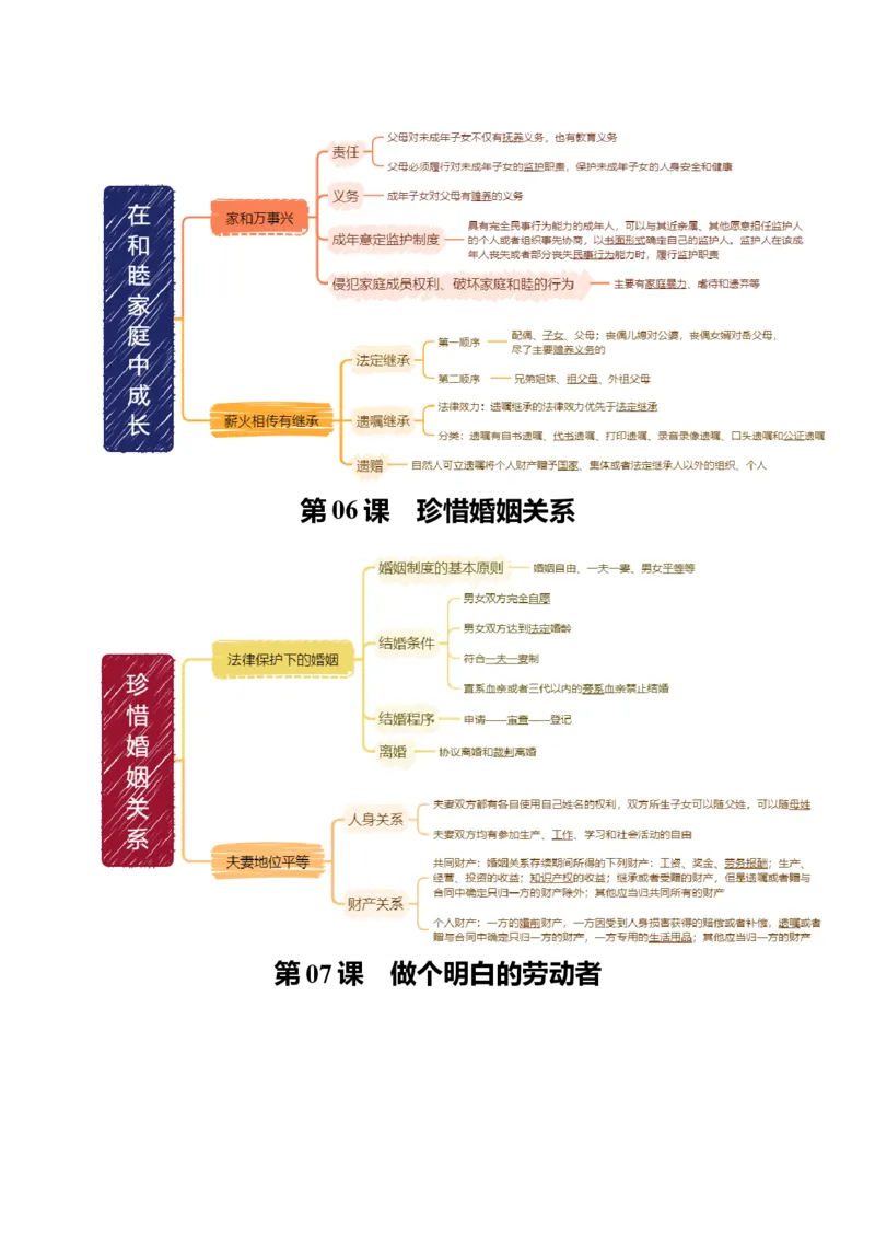 《选择性必修2《法律与生活》思维导图(背诵版)-7页_zheng治_2026年-政治高考专项复习_2026年高考政治高频考点速记(全模块)思维导图-G424_资料》第4页预览