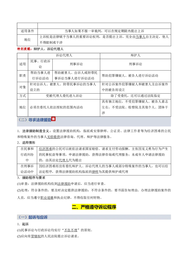 《第四单元社会争议解决（知识清单）（全国通用）_zheng治_2026年_2026年高考政治一轮复习知识清单（全国通用）-G56_2026版》第4页预览