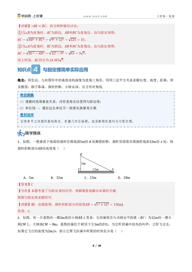《1.1探索勾股定理（讲义）（解析版）_2026秋初中教辅合集_2027学科网&_2027新《8上数学•同步备课资料合集》（新教材北师大）_2027新《8上数学•教学讲义》（新教材北师）》第8页预览