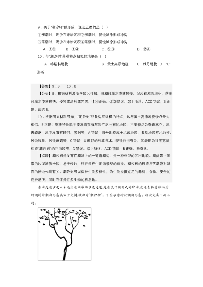 《高频考点59潮沟_地理_2026年-地理高考专项复习_42026年高考地理高频考点专项突破思维导图+解题技巧+专项突破》第7页预览
