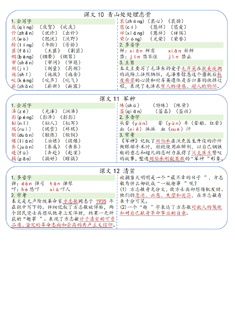 《五年级下册语文彩色每课一贴_5年级下册同步教辅_5下语文_五下语文专项练习》第5页预览