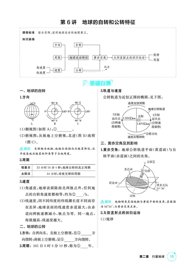 《1_精讲册-第二章　行星地球_2026版教学资源包_202653高考总复习A版_新高考_地理_教师A版2026年.新高考版.地理.53_第二章行星地球_2_精讲册PDF》第6页预览