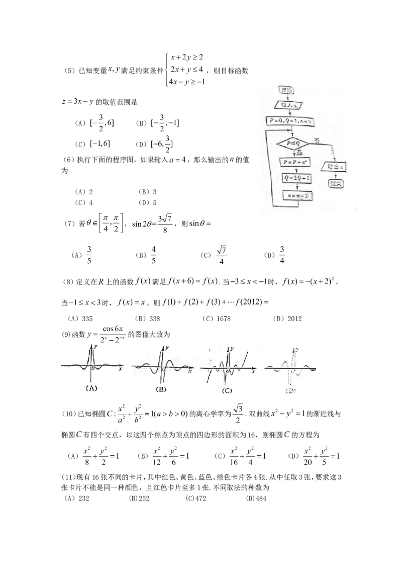 《2012年山东省高考数学试卷(理科)word版试卷及解析_高考一二三轮复习_数学_2027年高考数学专项复习更新中_2008年-2026年数学高考真题-G427_2008-2020年高考_2008-2020年_地方卷_山东理科数学08-19》第2页预览