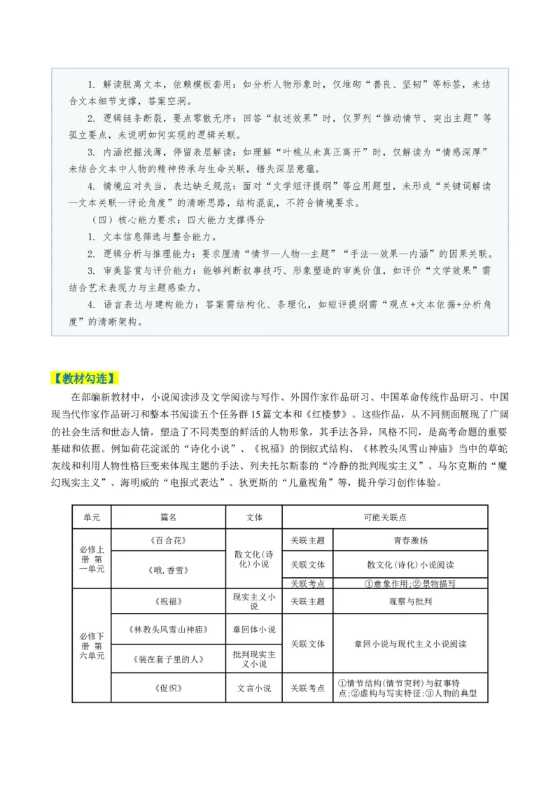 《题型01小说阅读主观题型归类（题型专练）（全国通用）（学生版）_二轮复习_2026年-语文二轮复习_2026年高考语文二轮复习高效培优讲义（全国通用）-G447_2026版》第3页预览