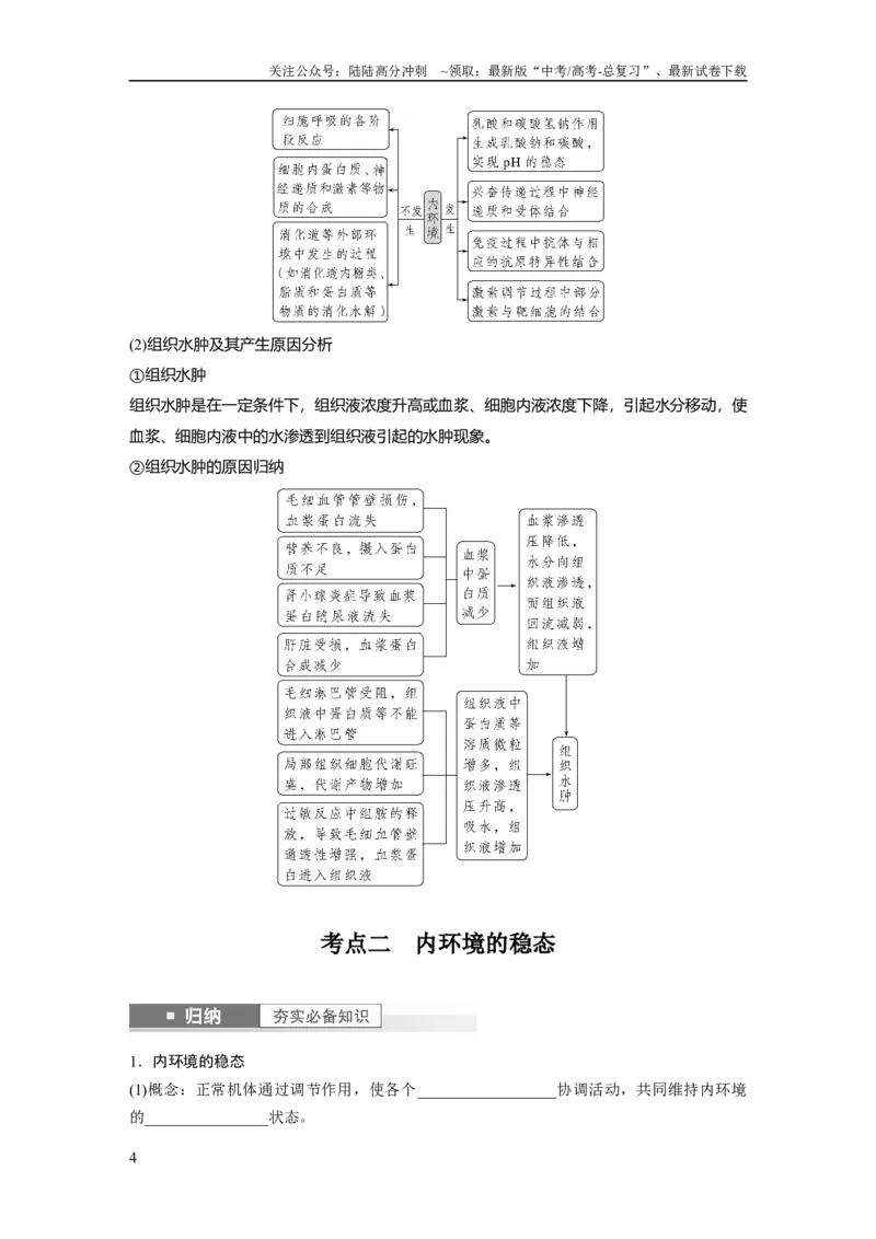《第8单元　第1课时　人体的内环境与稳态_06-生物-高考总复习_一轮复习_2024年_2024高考生物大一轮复习课件讲义新人教版知识总结_2024年高考生物一轮复习讲义（新人教版）_大一轮复习讲义》第4页预览