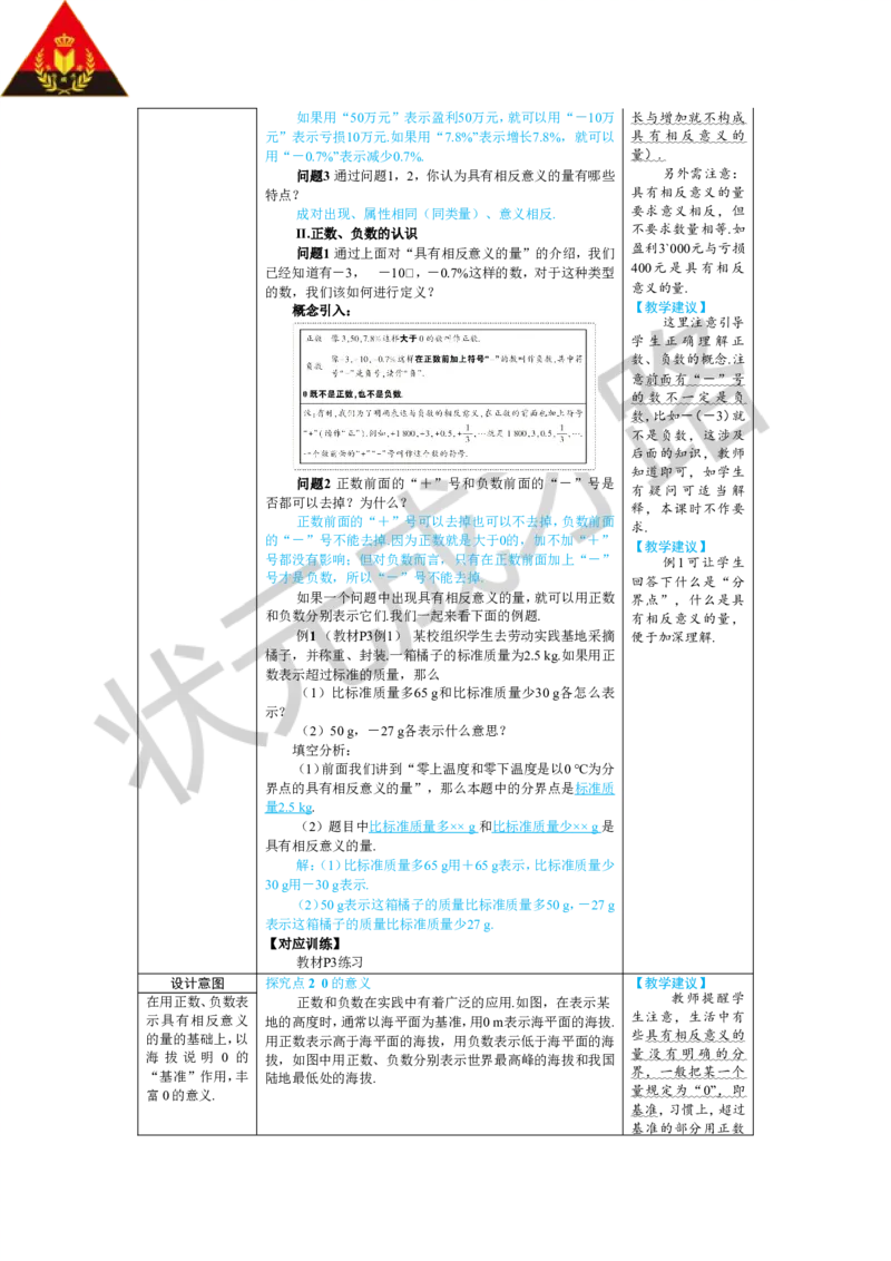 《1.1正数和负数_初中全科知识点总结和试卷_赠送习题试卷_初中3年学习辅助资料_1、初中学习资料_2024秋改版_七上数学最新版课件_人教七上课课件_R7数上教案_第一章有理数》第2页预览