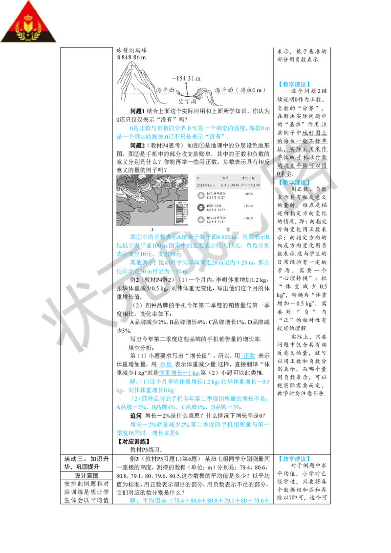 《1.1正数和负数_初中全科知识点总结和试卷_赠送习题试卷_初中3年学习辅助资料_1、初中学习资料_2024秋改版_七上数学最新版课件_人教七上课课件_R7数上教案_第一章有理数》第3页预览