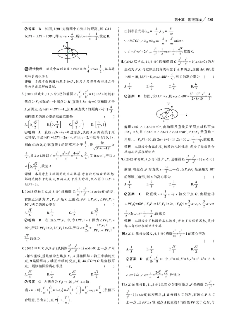 《§10.1　椭圆_2022版教学资源包_五年高考三年模拟_2022版新高考版高考总复习数学53B版_第十章　圆锥曲线_§101　椭圆_10_11　椭圆_专题电子书》第6页预览