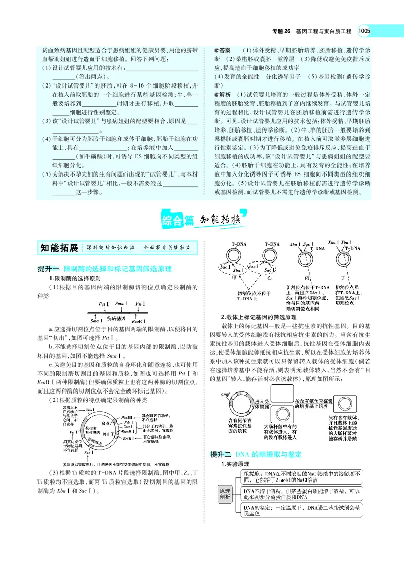 《专题26　基因工程与蛋白质工程_2022版教学资源包_五年高考三年模拟_2022版新高考版选考总复习生物5·3A版_0125143739_专题26基因工程与蛋白质工程_专题PDF_专题PDF_专题电子书》第9页预览