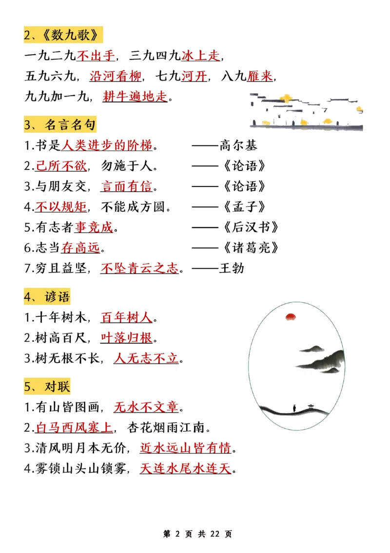《二年级上册语文期末知识点归纳汇总(1)_2年级上册同步教辅_2上-语文_二上语文-期中+期末复习》第2页预览