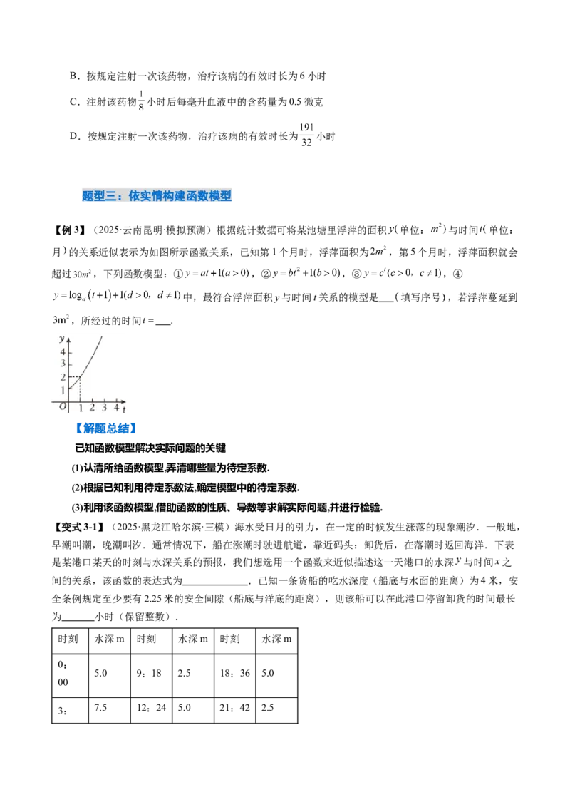 《2.10　函数模型的应用（2大考点+7大题型）（讲义+精练）（学生版）_高考一二三轮复习_数学_2026年_2026年新高考数学大一轮复习讲义之技巧精讲与题型全归纳（新高考专用）-G414_资料》第7页预览