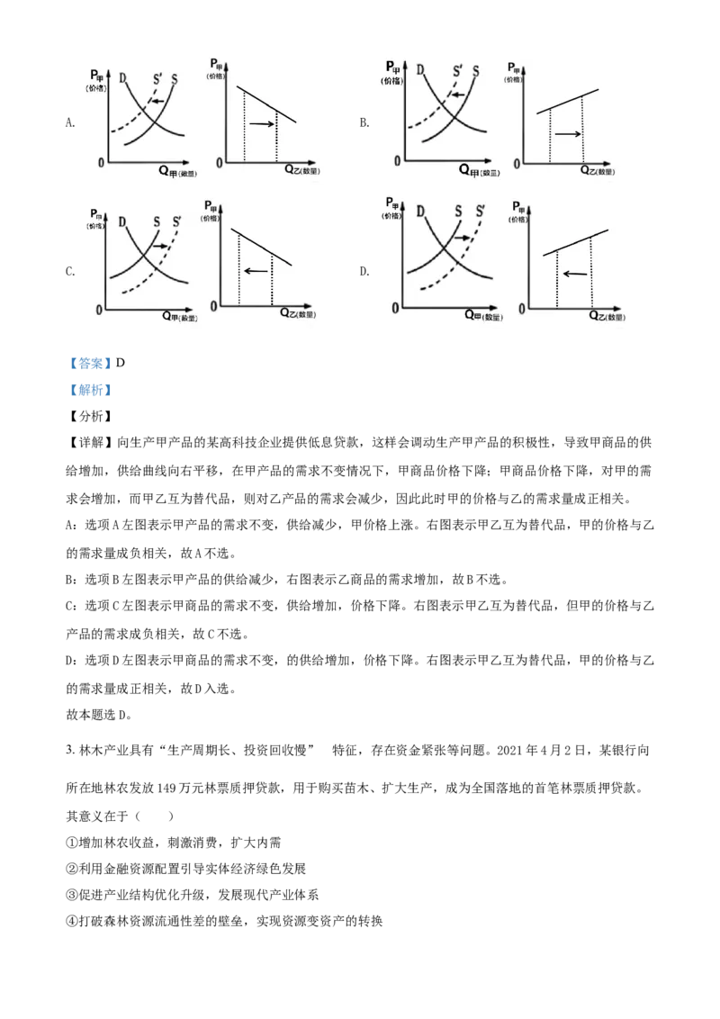 《精品解析：2021年辽宁省普通高等学校招生选择性考试思想政治试题（解析版）_zheng治_2026年-政治高考专项复习_2008年-2025年政治高考真题_2021年高考_2021年新高考辽宁政治》第2页预览