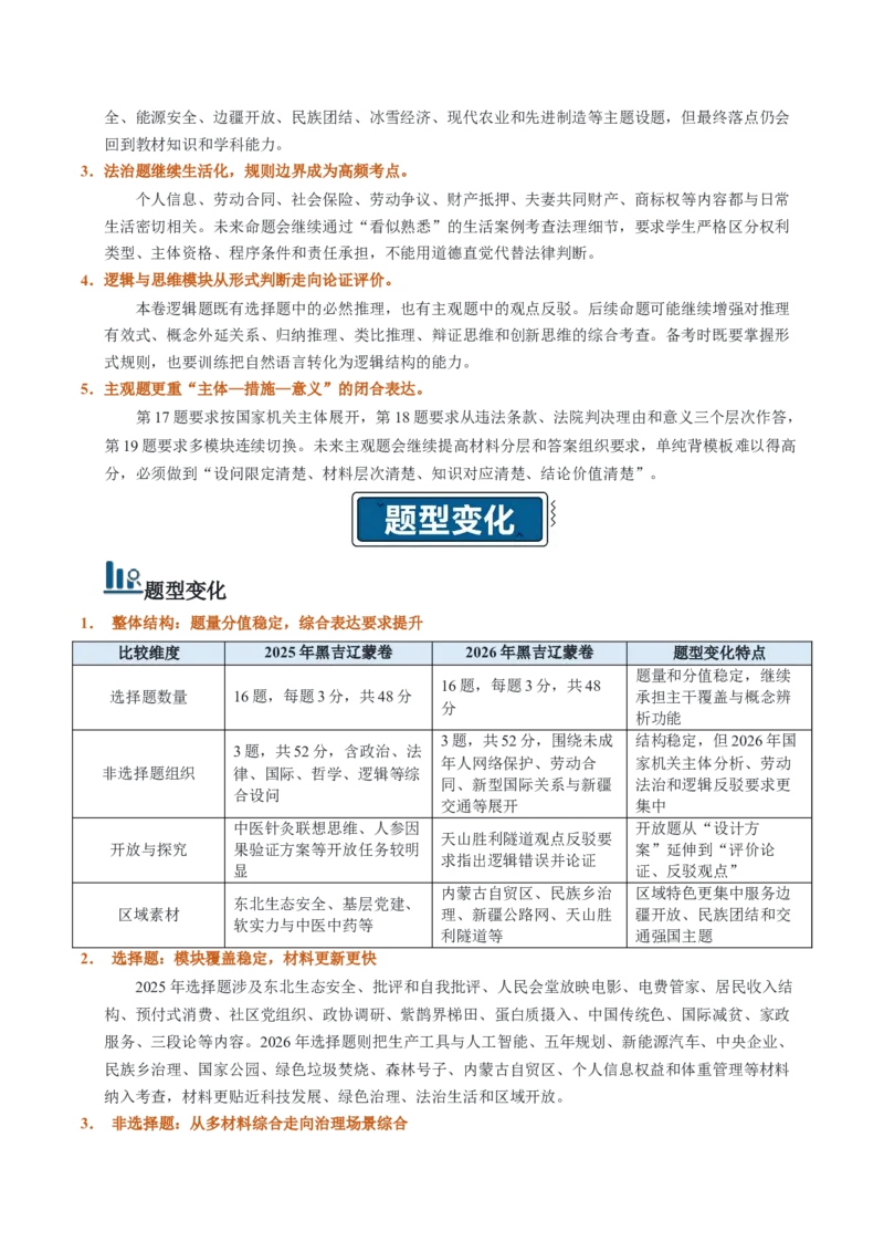 《高考政治真题完全解读（黑吉辽蒙卷）_zheng治_2027年高考政治一轮_2027年高考思想政治真题完全解读-G338_2027版》第3页预览