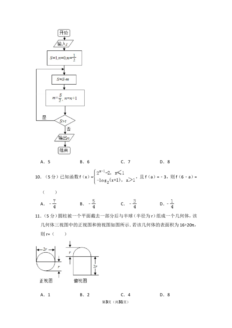 《2015年全国统一高考数学试卷（文科）（新课标ⅰ）（含解析版）_高考一二三轮复习_数学_2027年高考数学专项复习更新中_2008年-2026年数学高考真题-G427_2008-2020年高考_2008-2020年_全国卷_144》第3页预览