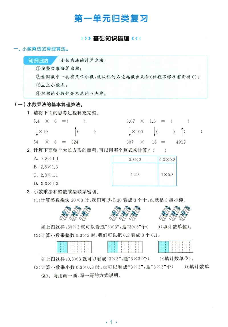 《五年级上册数学单元归类复习_5年级上册同步教辅_5上数学_五上数学通用重点必背资料+专项练习》第3页预览
