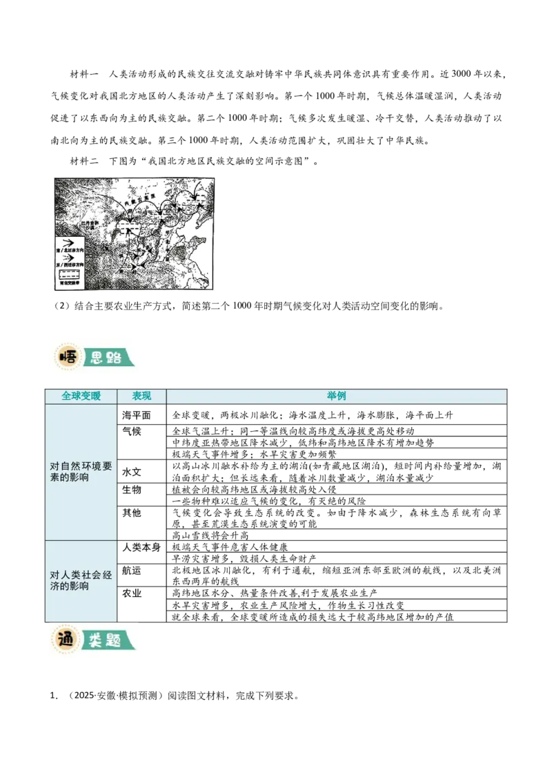 《大题05自然地理与人类活动的相互关系（4大热点角度）（原卷版）_地理_三轮冲刺_大题精做冲刺2025年高考地理大题突破+限时集训（新高考通用）》第9页预览