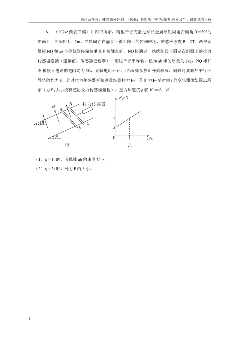 《计算4电磁感应综合计算问题（学生版）_04-物理-高考总复习_专项复习_2025年_2025年高中高考物理模型与方法_资料_8高考热点题型归类（二轮）》第9页预览