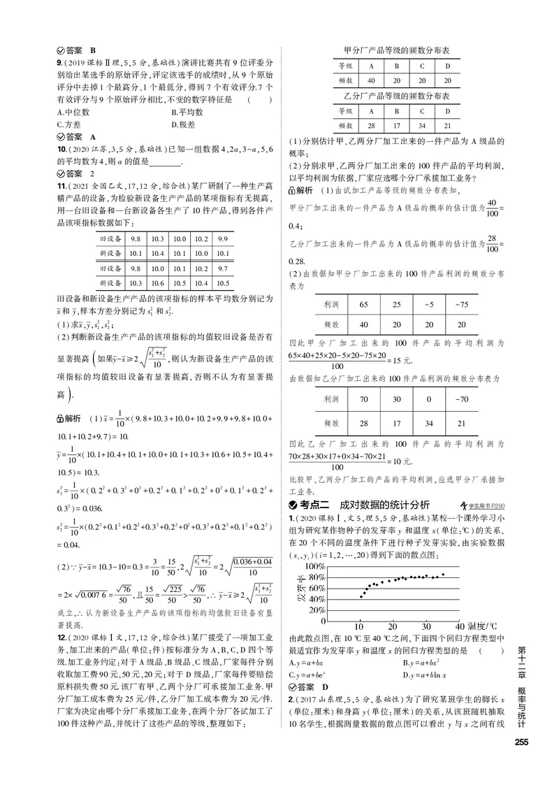 《1_12.4统计与成对数据的统计分析（PDF版）_2023版教学资源包_2023版新高考新教材版高考总复习数学5·3B版_12_第十二章概率与统计_4_124统计与成对数据的统计分析_1_专题电子书》第5页预览