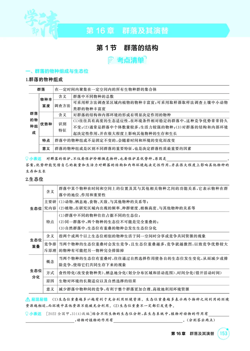 《1_精讲册-第16章群落及其演替_2026版教学资源包_202653高考总复习A版_浙江版_2026版.浙江版.选考总复习.生物.5·3A版_第4部分生物与环境_第16章群落及其演替_2_精讲册PDF》第1页预览