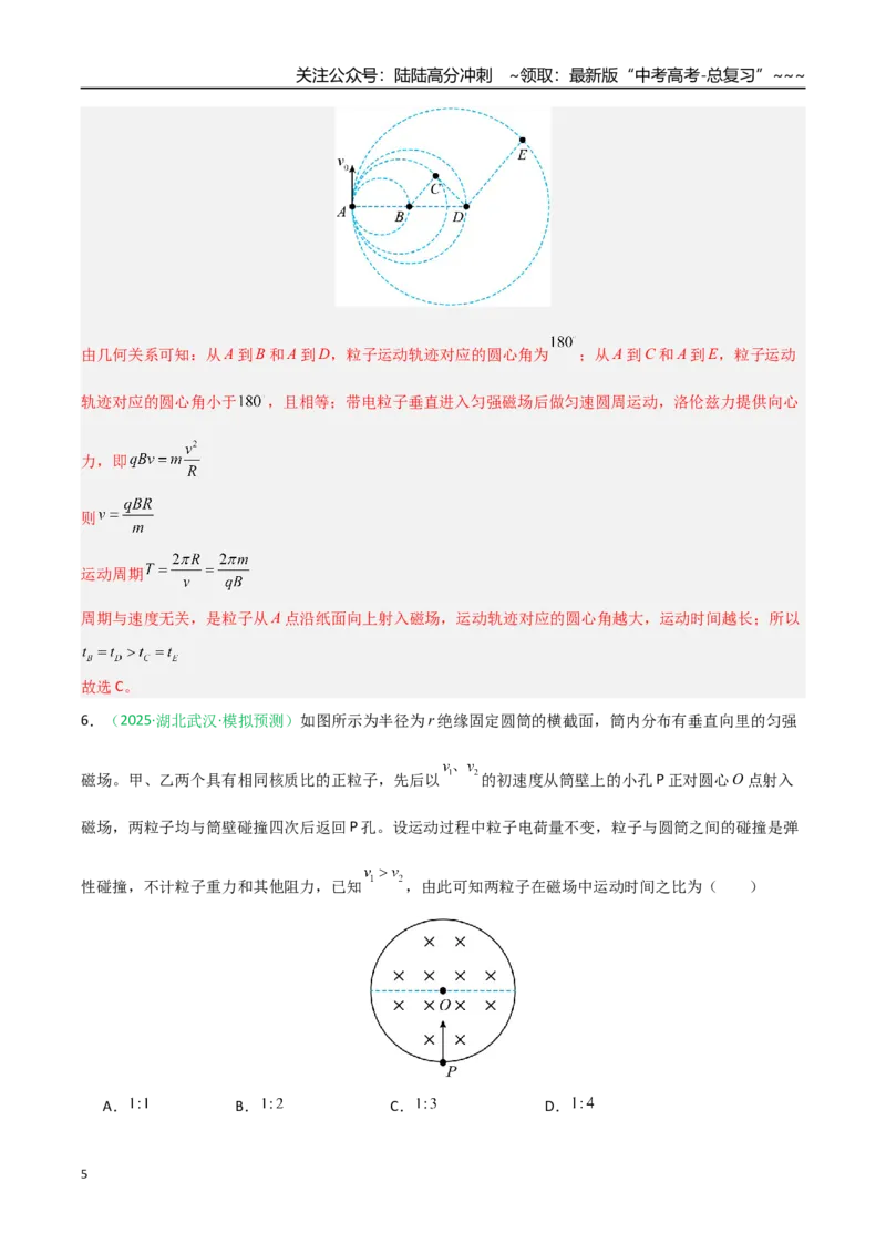 《第八章磁场（综合训练）（安徽专用）（教师版）_04-物理-高考总复习_一轮复习_2026年-物理高考一轮复习_2026年高考物理一轮课件+讲义+练习（安徽专用）-G326》第5页预览