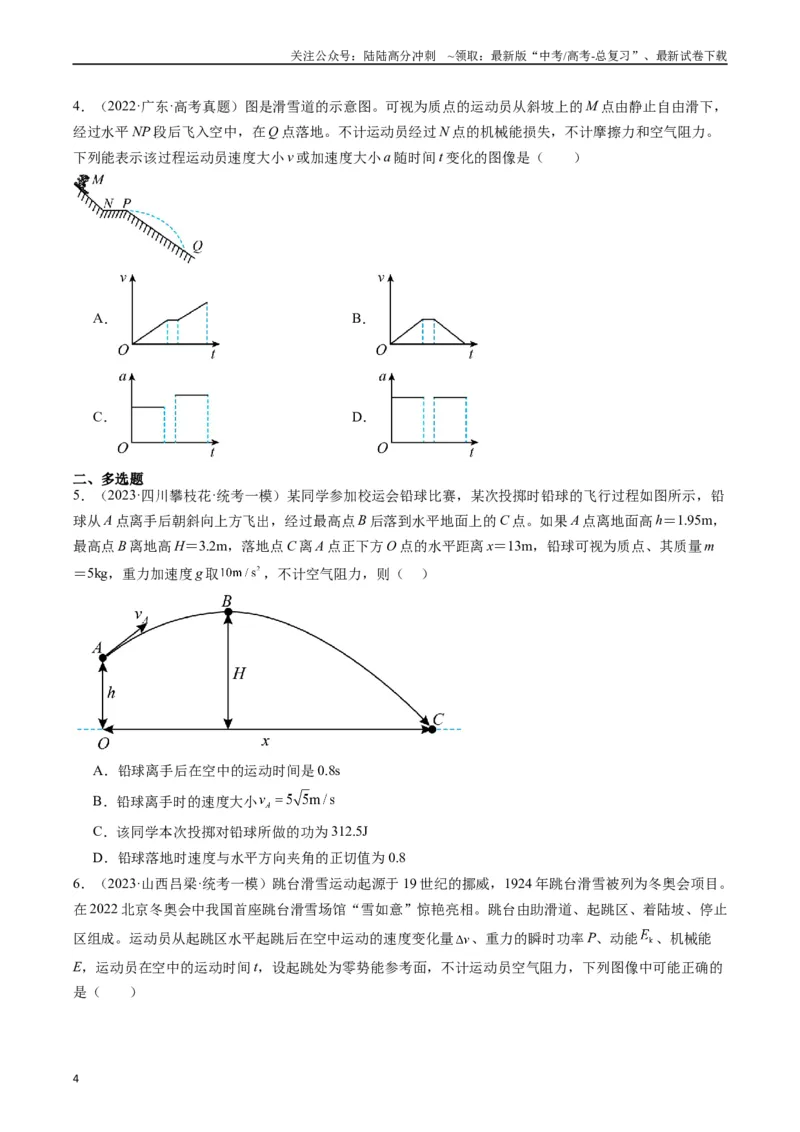 《重难点03运动的合成与分解　抛体运动（原卷版）_04-物理-高考总复习_专项复习_2024年_2024年高考物理热点重难点知识点讲解重难题型习题训练_资料》第4页预览
