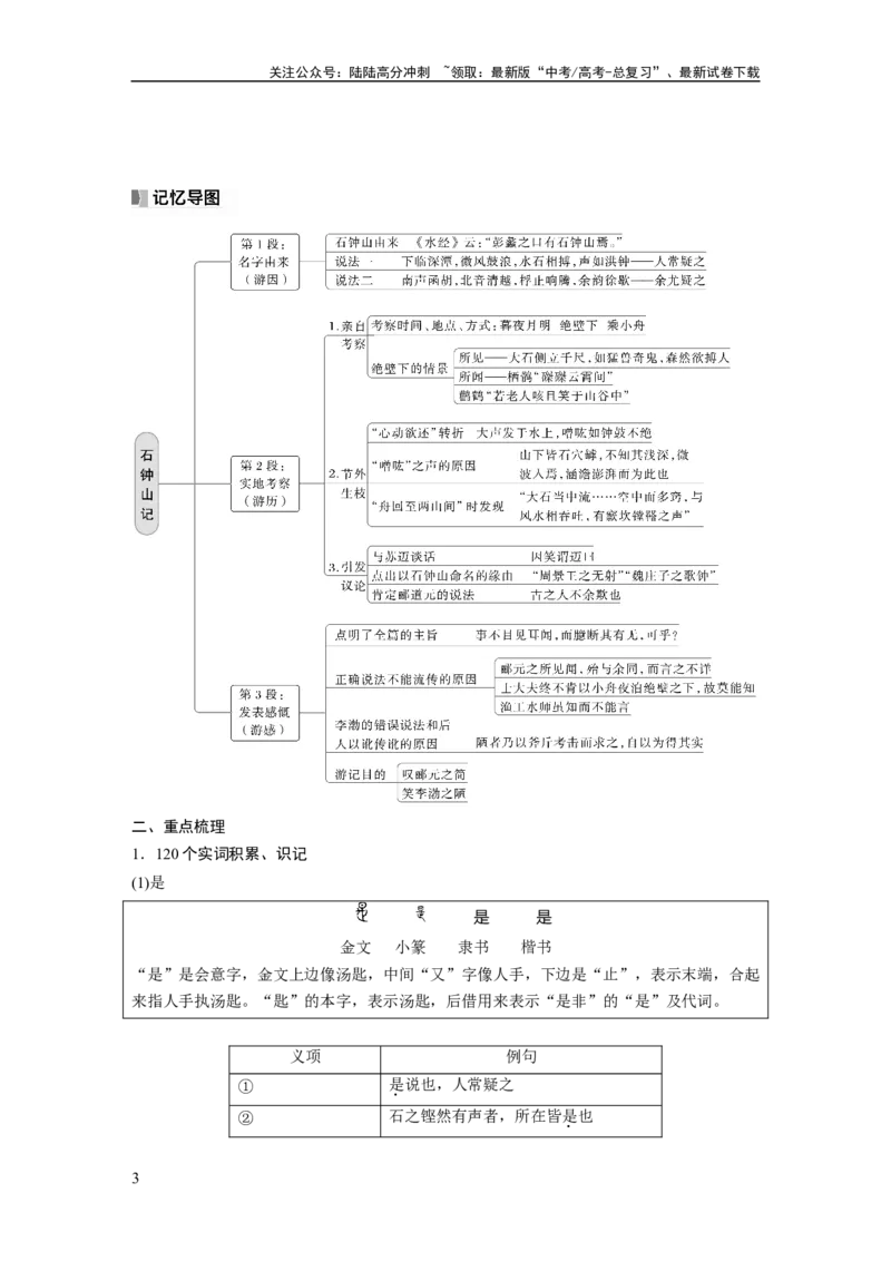 《选择性必修下冊(二)　课文6　石钟山记_一轮复习_2024年_2024高考语文大一轮复习课件讲义新人教版知识总结_2024年高考语文一轮复习讲义（部编新高考版）_教材文言文点线面_学生用书》第3页预览