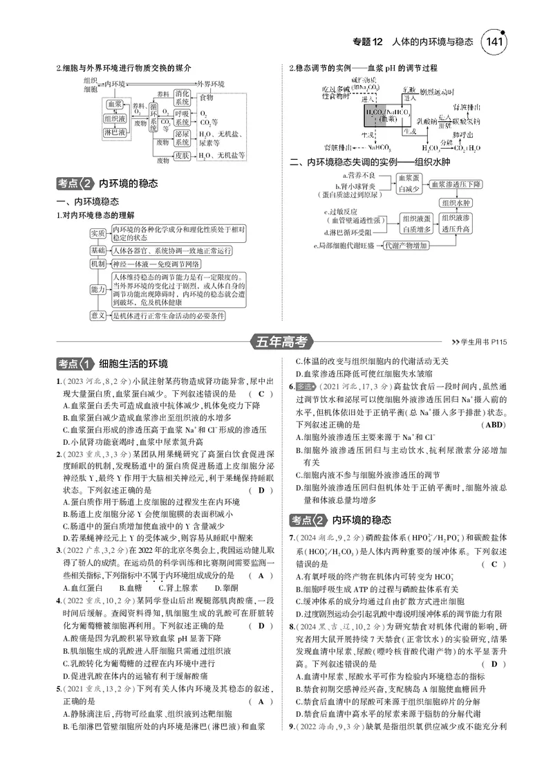 《5_2025版5·3B版新高考版教师用书PDF_2025版教学资源包_（总复习系列）2025版《5年高考3年模拟》新高考版B版（⭐全科）_2025版.新高考新教材版.选考总复习.生物.5·3B版_1_专题资料包_838》第2页预览