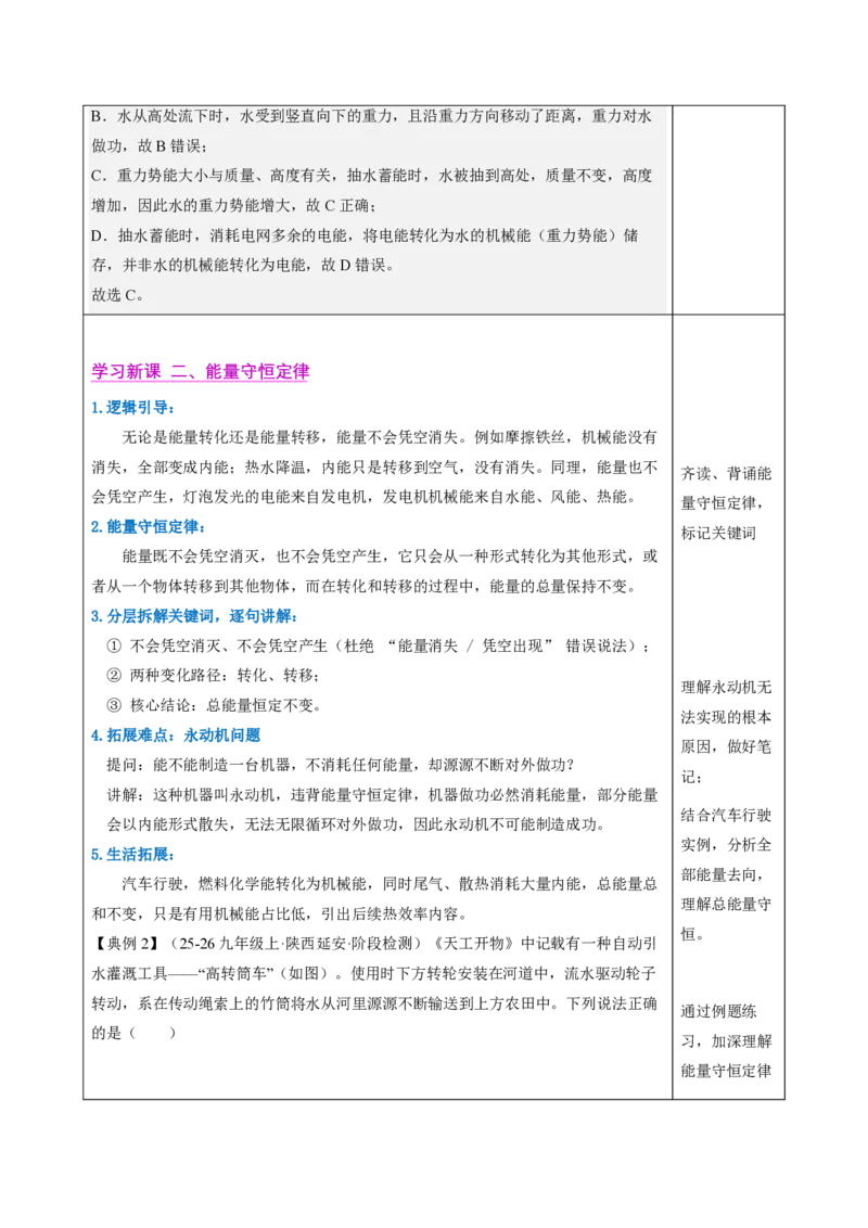 《14.1能量的转化与守恒（教学设计）物理新教材人教版九年级全一册_2026秋初中教辅合集_2027学科网&_上好课2026-2027九全物理《同步备课系列》（人教版）26.7》第4页预览