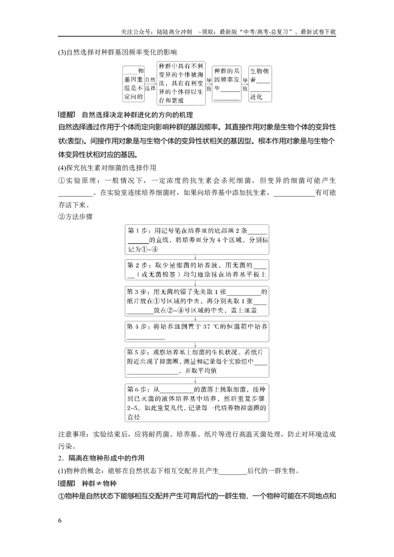 《第七单元　第35课时　生物的进化_06-生物-高考总复习_一轮复习_2025年_2025年大一轮复习讲义人教版生物_资料_1-资料_大一轮复习讲义学生专用_2025大一轮复习讲义》第6页预览
