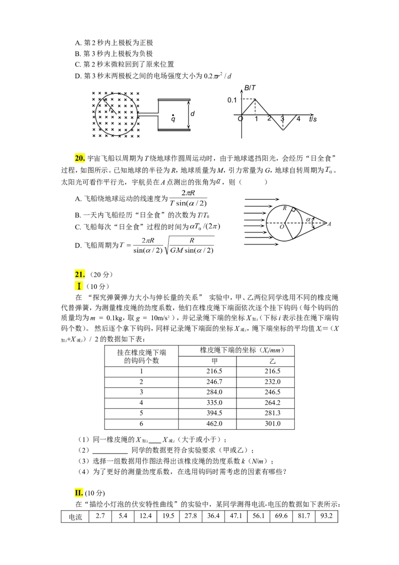 《2011年浙江省高考物理（含解析版）_高考一二三轮复习_物理_2026年-物理高考专项复习_2008年-2025年物理高考真题_2008-2020年高考_地方卷_浙江高考物理08-21_A4word版》第2页预览