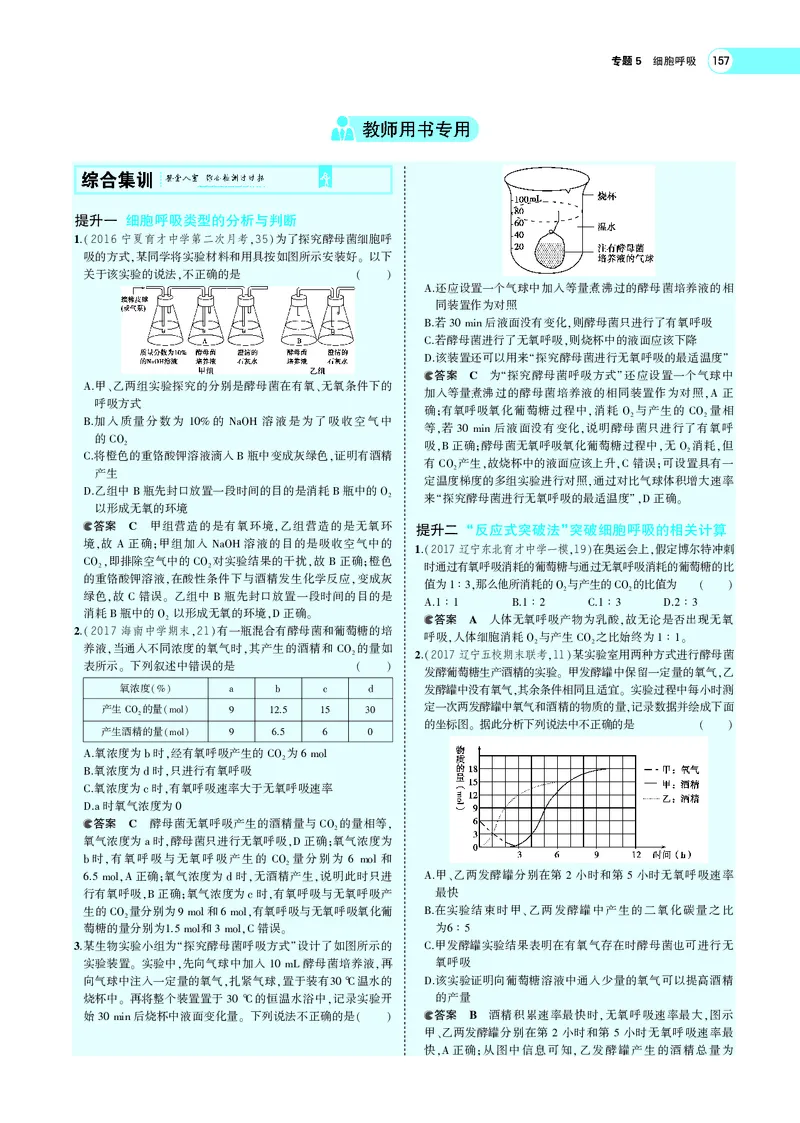 《专题5细胞呼吸_2022版教学资源包_五年高考三年模拟_2022版新高考版选考总复习生物5·3A版_0125143739_专题5细胞呼吸_专题PDF_专题PDF_专题电子书》第8页预览