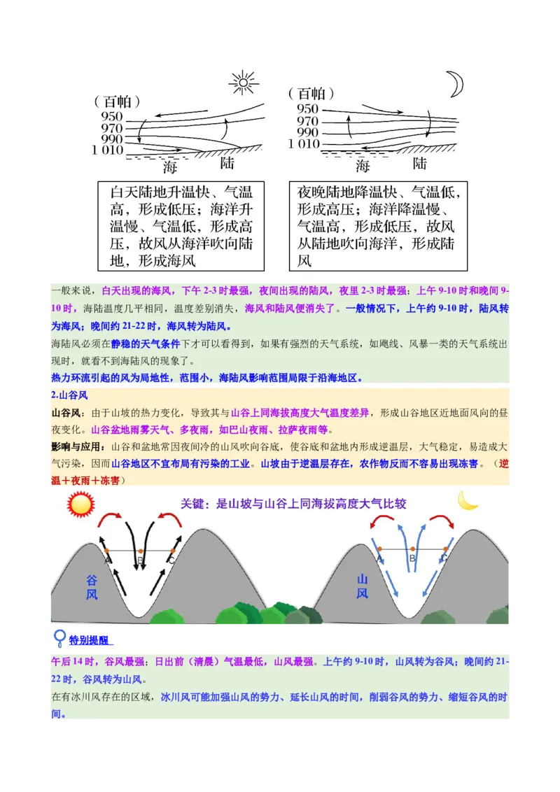 《第07讲热力环流与大气水平运动（复习讲义）（全国通用）（教师版）_地理_2026年_2026年高考地理一轮复习讲义+练习+课件（新教材新高考）-G55_2026版_专题03地球上的大气》第10页预览