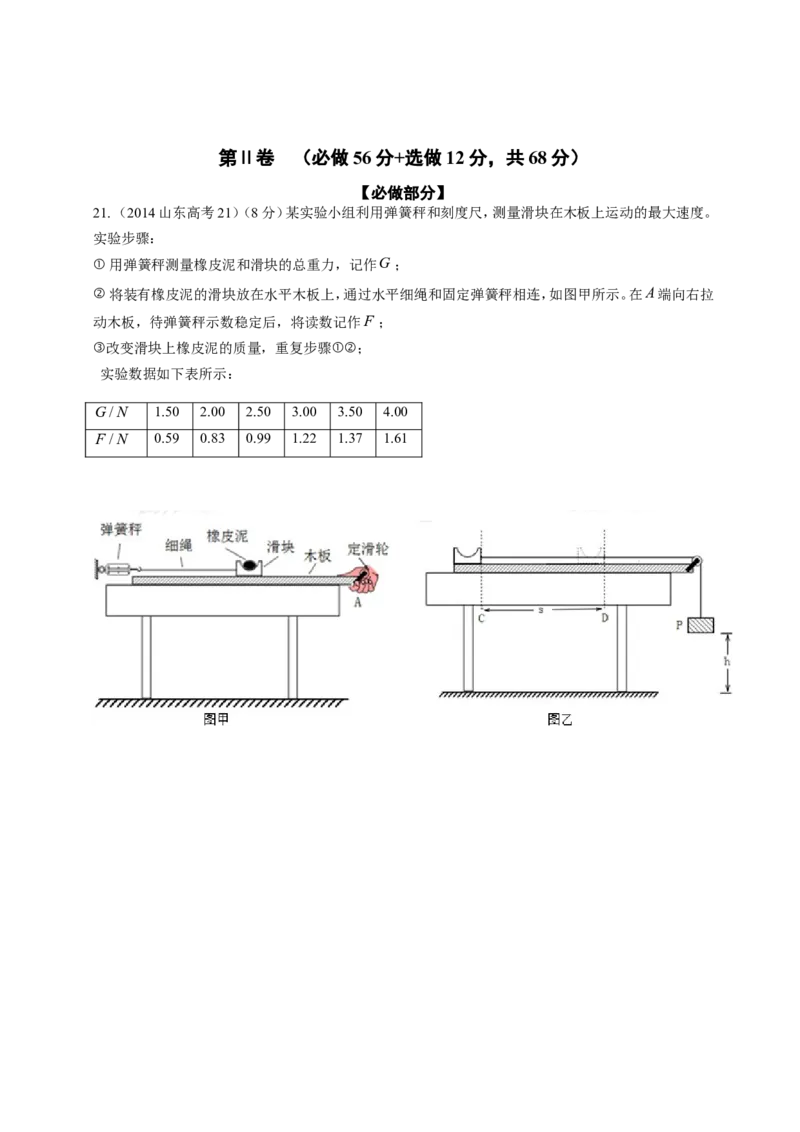 《2014年高考真题物理（山东卷)（含解析版）_高考一二三轮复习_物理_2026年-物理高考专项复习_2008年-2025年物理高考真题_2008-2020年高考_地方卷_山东高考物理08-21_山东高考物理_A4版》第4页预览