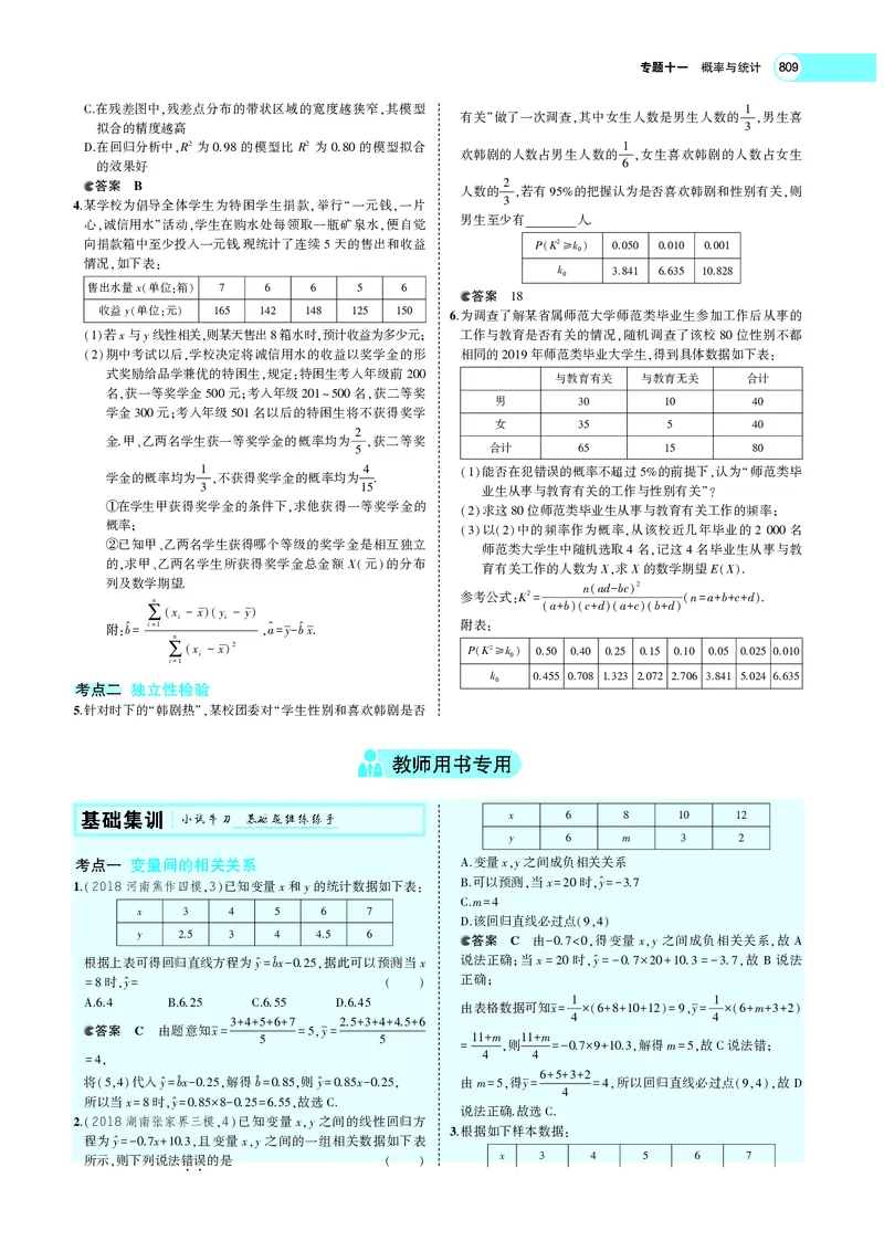 《§11.5变量间的相关关系、统计案例_2022版教学资源包_五年高考三年模拟_2022版新高考版高考总复习数学5·3A版_专题十一§115变量间的相关关系、统计案例_专题PDF_专题PDF_专题电子书》第2页预览