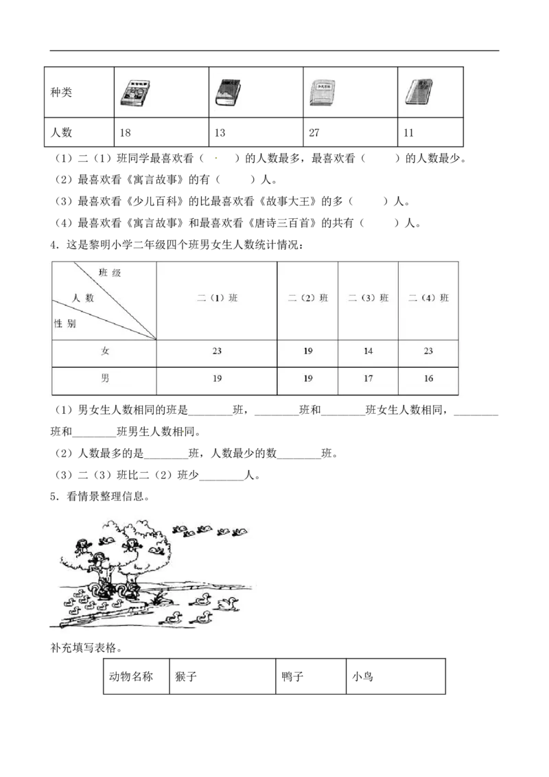 《二年级下册数学试题-第一单元（含答案）_2年级下册同步教辅_2下-数学_二下数学-单元+期中+期末试卷_二下数学人教版试卷_二下数学《人教版》单元测试卷》第2页预览