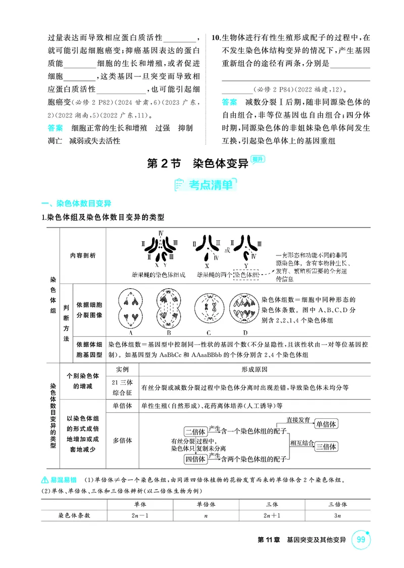 《1_精讲册PDF-第11章基因突变及其他变异_2026版教学资源包_202653高考总复习A版_山东版_2026版.山东版.选考总复习.生物.5·3A版_第2部分遗传与进化_第11章基因突变及其他变异_2_精讲册PDF》第3页预览