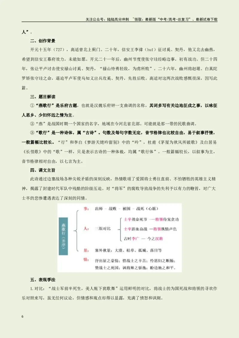 《选择必修中册之《燕歌行并序》——（教师版）_专项复习_2025年_2025年高考语文古诗文必备篇目读写专练（全国通用）_资料_4-选择必修中册》第6页预览