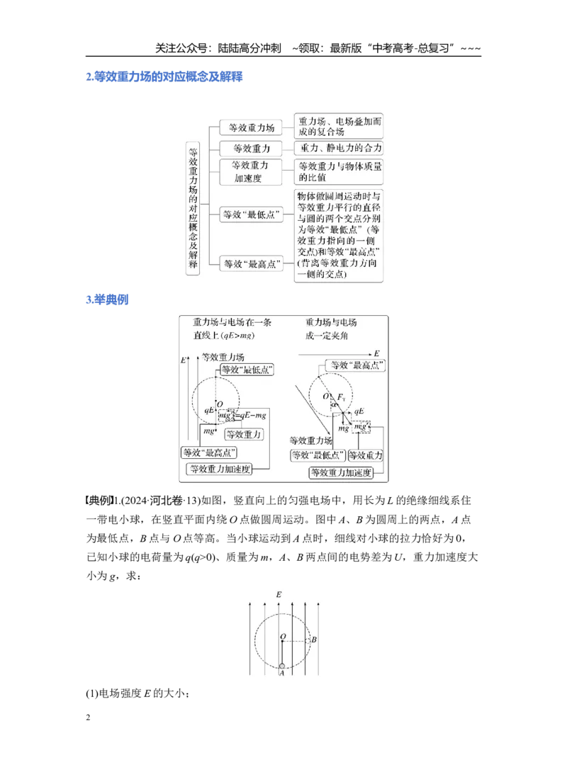 《第九章　第49课时　专题强化：带电粒子在电场中的力电综合问题（学生版）_04-物理-高考总复习_一轮复习_2026年-物理高考一轮复习_资料》第2页预览