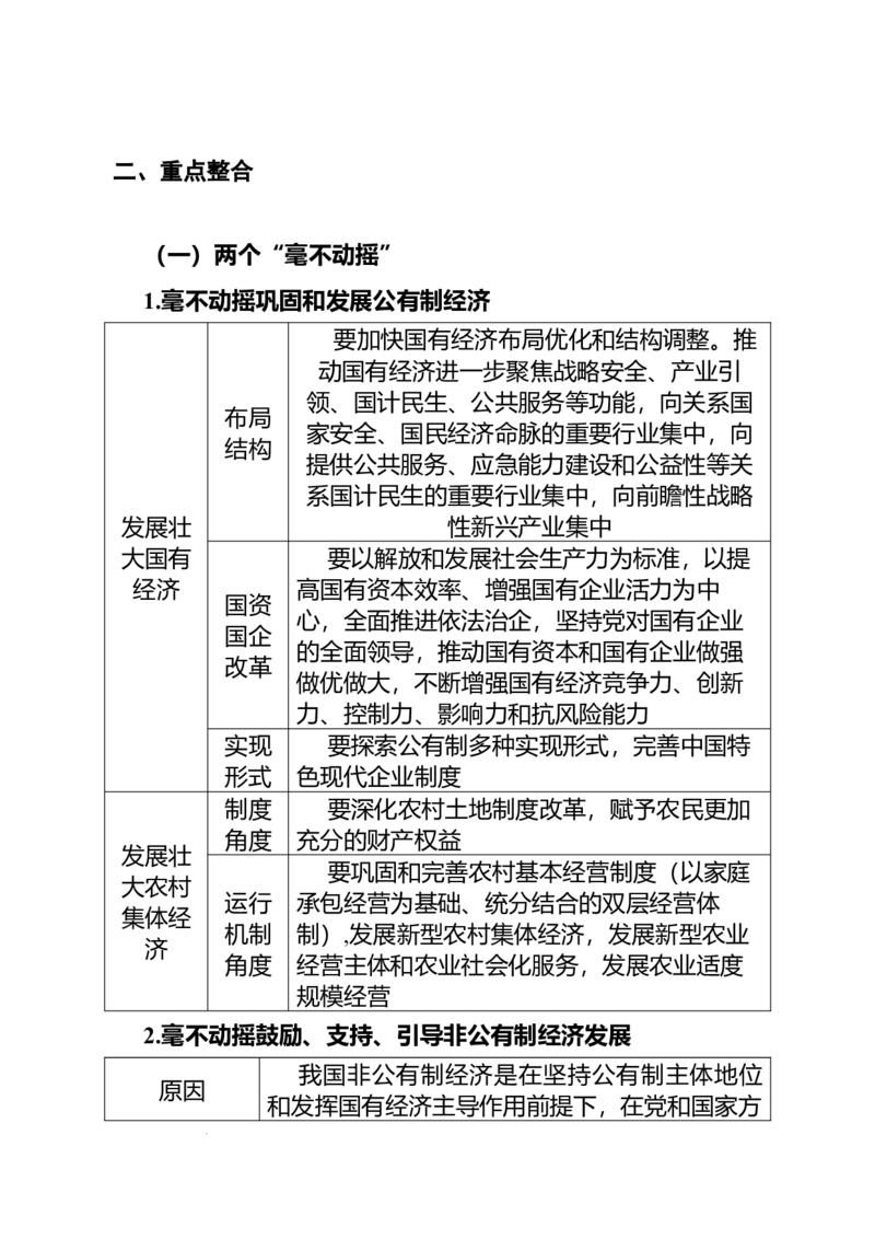 《经济与社会考点综述-高考政治一轮复习统编版必修二_zheng治_2026年-政治高考专项复习_42026届高考政治一轮复习统编版考点综述（必修一到选择性必修三）》第3页预览