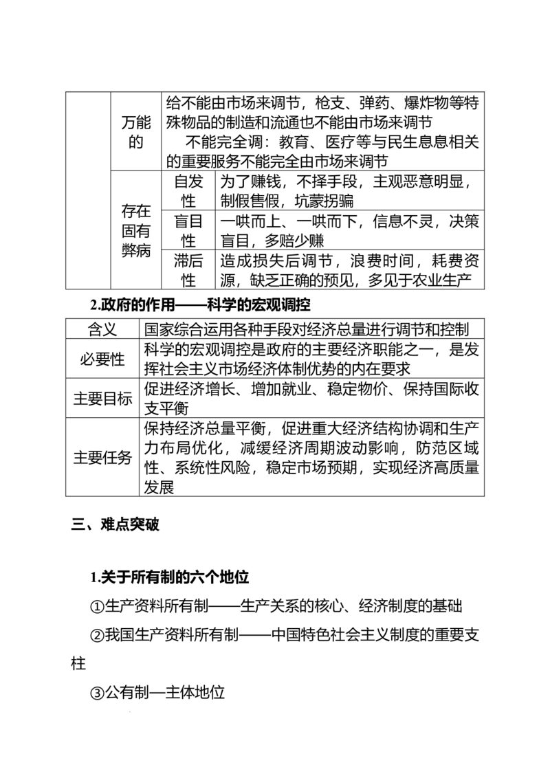 《经济与社会考点综述-高考政治一轮复习统编版必修二_zheng治_2026年-政治高考专项复习_42026届高考政治一轮复习统编版考点综述（必修一到选择性必修三）》第5页预览