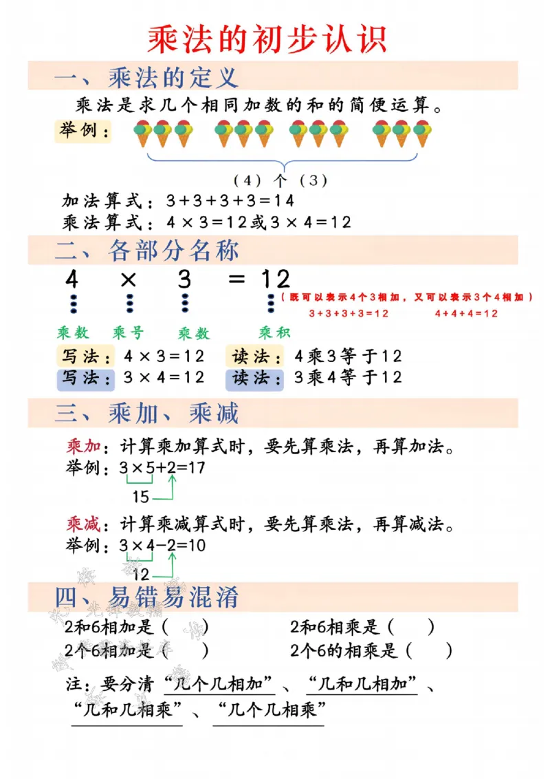 《二年级上册数学乘法专项练习SY(1)_2年级上册同步教辅_2上-数学_二上数学-专项练习》第2页预览