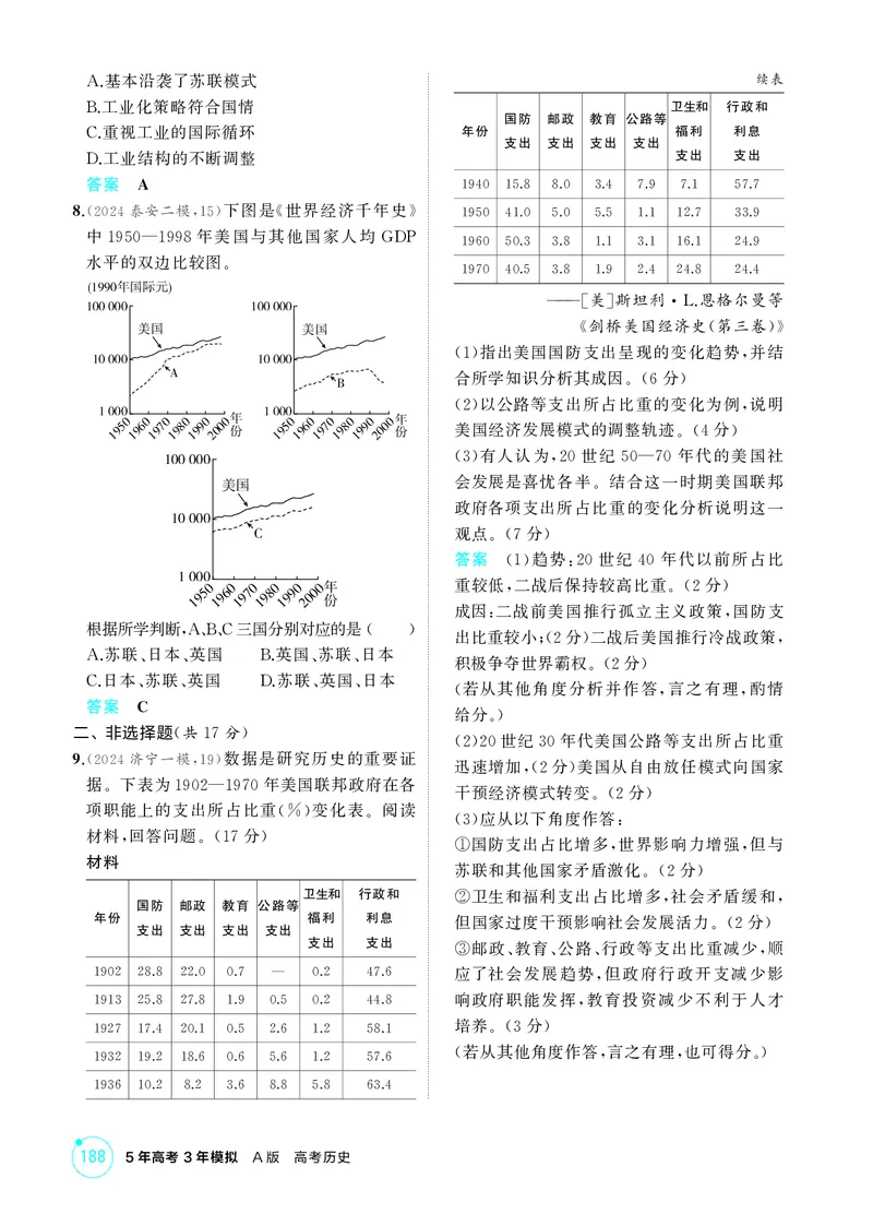 《1_精练册-第十五单元　20世纪下半叶世界的新变化与当代世界的发展_2026版教学资源包_202653高考总复习A版_山东版_2026版.山东版.选考总复习.历史.5·3A版_二、教师用书PDF_第三部分世界史》第8页预览