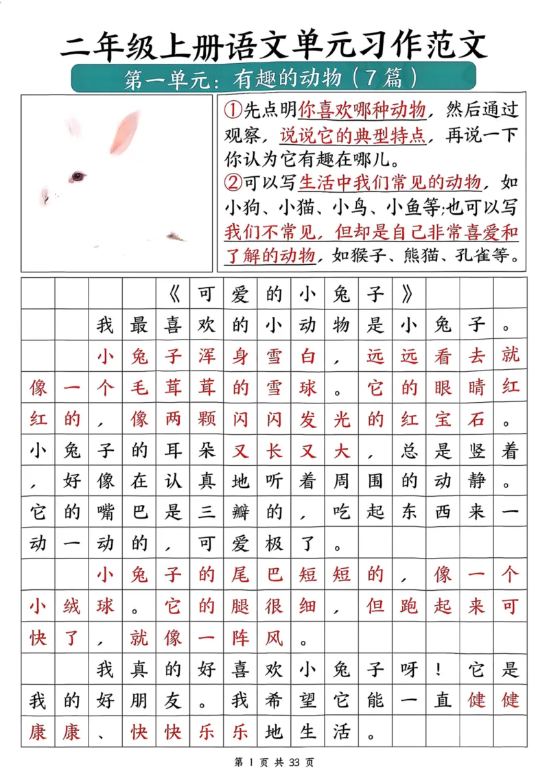 《二年级上册语文作文汇总_2年级上册同步教辅_2上-语文_二上语文-看图写话》第2页预览