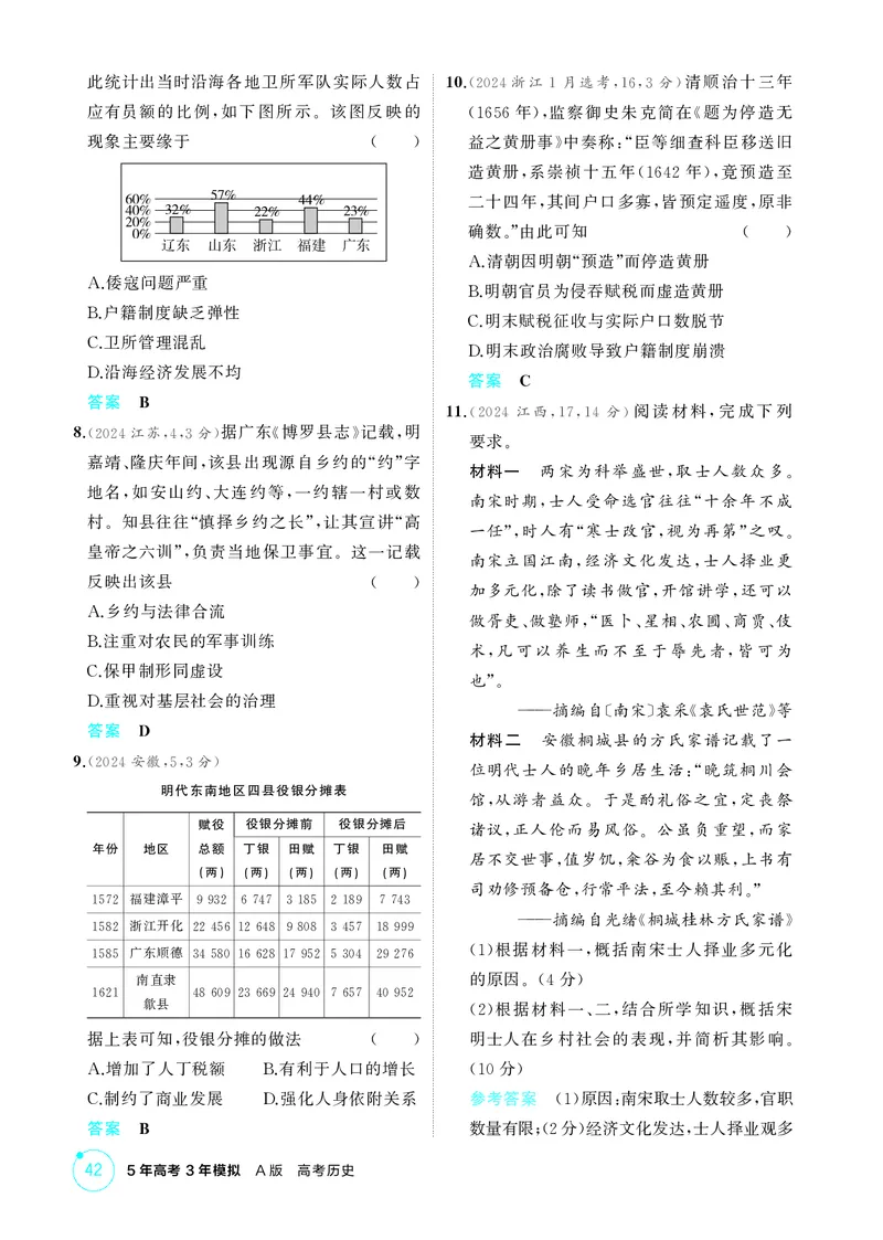 《1_精练册-第四单元　明清中国版图的奠定与面临的挑战_2026版教学资源包_202653高考总复习A版_山东版_2026版.山东版.选考总复习.历史.5·3A版_二、教师用书PDF_第一部分中国古代史_1_精练册PDF》第2页预览