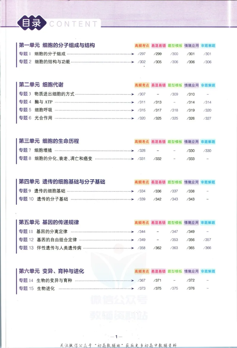 《53高考总复习B版生物课标版答案_2023B版学生用书》第3页预览