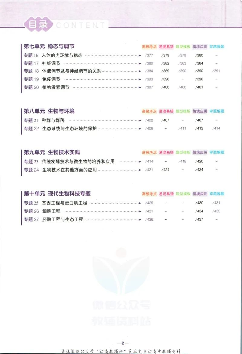 《53高考总复习B版生物课标版答案_2023B版学生用书》第4页预览