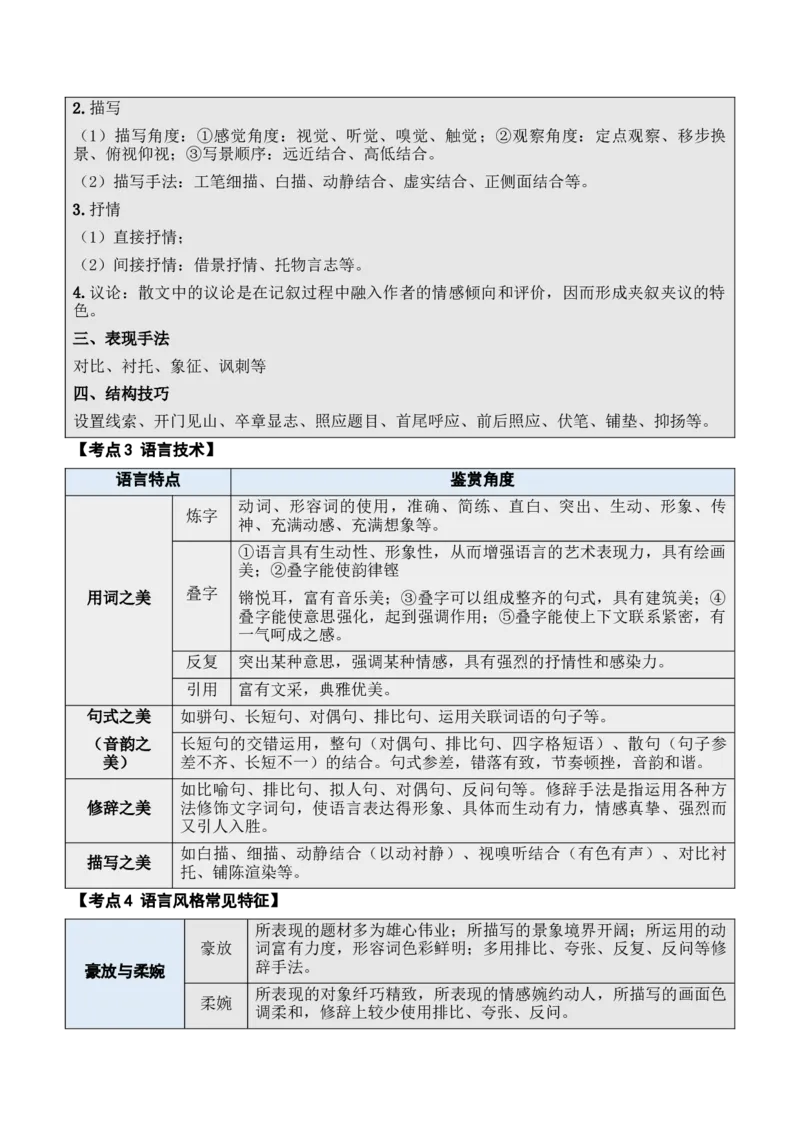 《04体会重要语句的丰富含意，品味精彩的语言表达艺术答案版_语文_专项复习_2025年_2025年新高考语文文学类文本之散文阅读》第2页预览