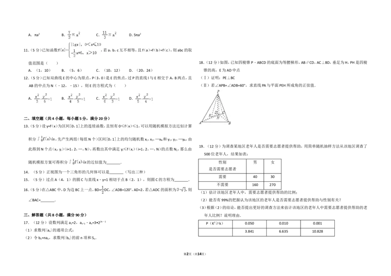 《2010年全国统一高考数学试卷（理科）（新课标）（含解析版）_高考一二三轮复习_数学_2027年高考数学专项复习更新中_2008年-2026年数学高考真题-G427_2008-2020年高考_2008-2020年_全国卷》第2页预览