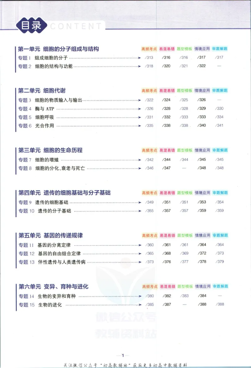 《53高考总复习B版生物新高考答案_2023B版学生用书》第3页预览